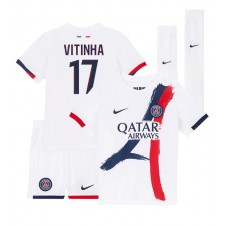 Paris Saint-Germain Vitinha #17 Bortedraktsett Barn 2024-25 Kortermet (+ korte bukser)